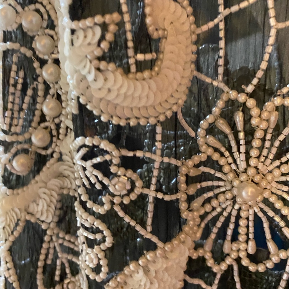 Exquisite Vintage Sequin column gown w/ Sexy V-Back - Picture 5 of 12